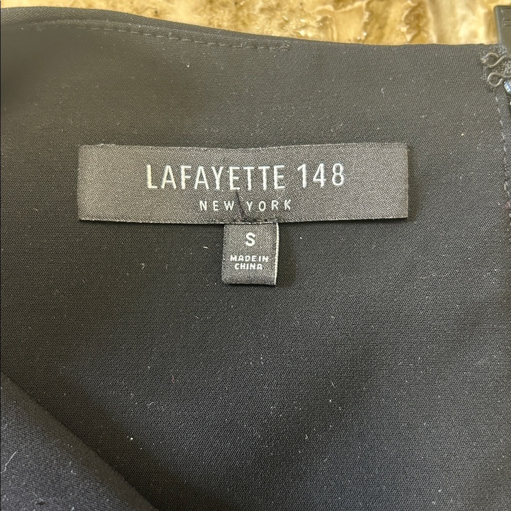 Lafayette 148 Deandra Bell Sleeve Split Neck Mini Dress - Picture 3 of 5